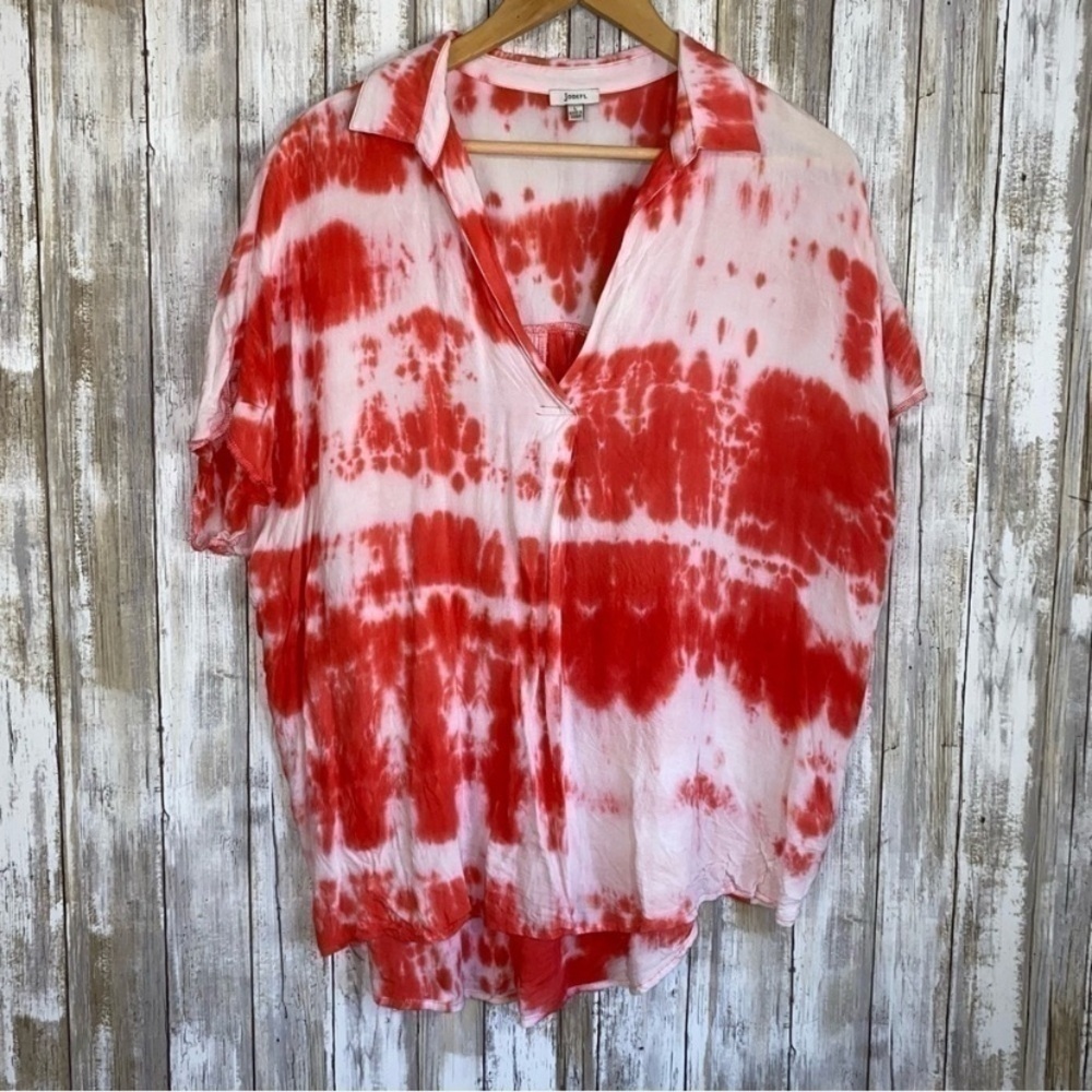 Jodifl Red Dye Oversized Blouse - Picture 1 of 5